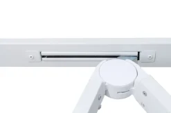 OUTFLEXX Garten-Essgruppe für 6 Personen, creme/weiß, Alu/Sicherheitsglas, Tisch ausziehbar 180/240 x 100 cm, Stühle klappbar
