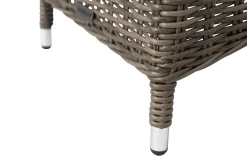 OUTFLEXX Garten-Essgruppe, grau, Polyrattan, Tisch 180x120cm, Spraystone, 8mm, 6 Dining Sessel, verstellbar