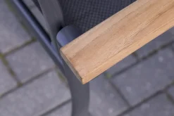 OUTFLEXX Garten-Essgruppe mit 8 Sesseln, xerix/anthrazit, Alu/Textilene, ausziehbar & stapelbar, witterungsbeständig, hohe Belastbarkeit, pflegeleicht