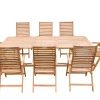 OUTFLEXX Garten-Essgruppe, natur, Akazie, Ausziehtisch 150/200 x 90 cm, 8 Klappstühle, klappbar, FSC®-zertifiziertes Produkt