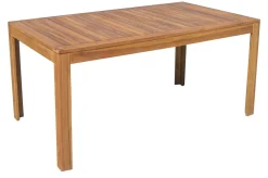 OUTFLEXX Garten-Essgruppe, natur, Akazie, Tisch 160 x 90 cm, 6 Klappsessel, FSC®-zertifiziertes Produkt