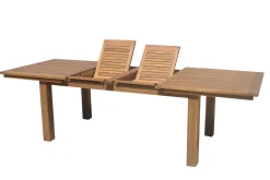 OUTFLEXX Garten-Essgruppe, natur, Akazie, Ausziehtisch 180/220/260 x 100 cm, 8 Gartenstühle, FSC®-zertifiziertes Produkt