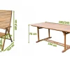 OUTFLEXX Garten-Essgruppe, natur, Akazie, Ausziehtisch 180/240 x 100 cm, 8 Klappstühle, klappbar, FSC®-zertifiziertes Produkt