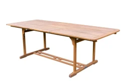 OUTFLEXX Garten-Essgruppe, natur, Akazie, Ausziehtisch 150/200 x 90 cm, 2 Klappstühle, 4 Armlehnensessel, 5-fach verstellbar, FSC®-zertifiziertes Produkt