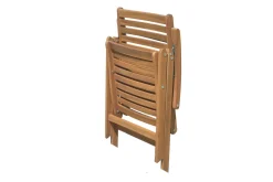OUTFLEXX Garten-Essgruppe, natur, Akazie, Ausziehtisch 180/220/260 x 100 cm, 6 Klappstühle, FSC®-zertifiziertes Produkt
