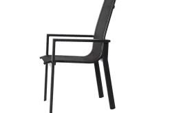 OUTFLEXX Garten-Essgruppe, OUTFLEXX® anthrazit matt, Alu / Teak / Textil, Ausziehtisch 150/210 x 90 cm, 6 Stapelsessel, 2 Klappstühle