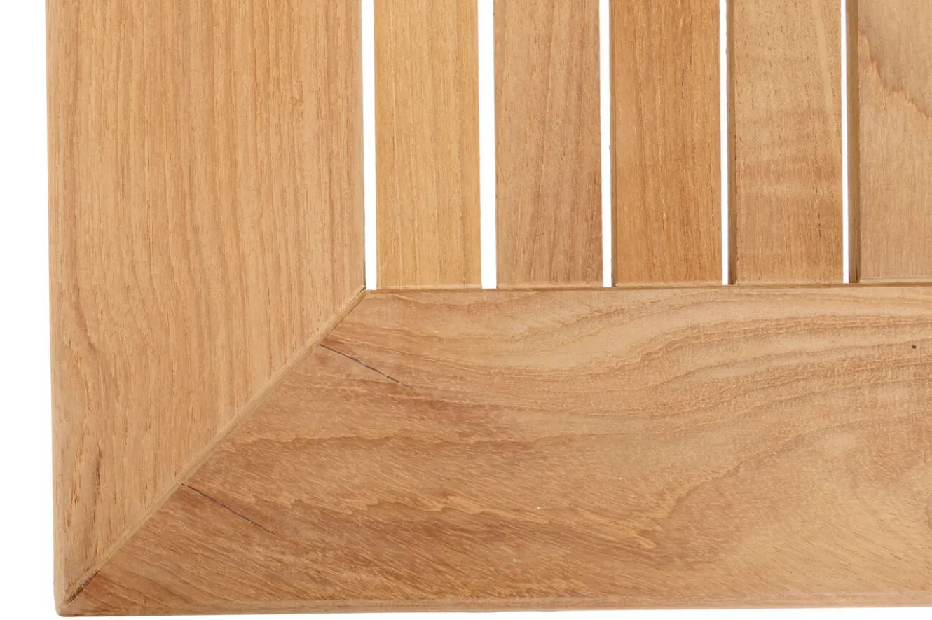 OUTFLEXX Garten-Essgruppe, OUTFLEXX® anthrazit matt, Alu / Teak / Textil, Tisch 150/210x90cm, 6 Klappstühle