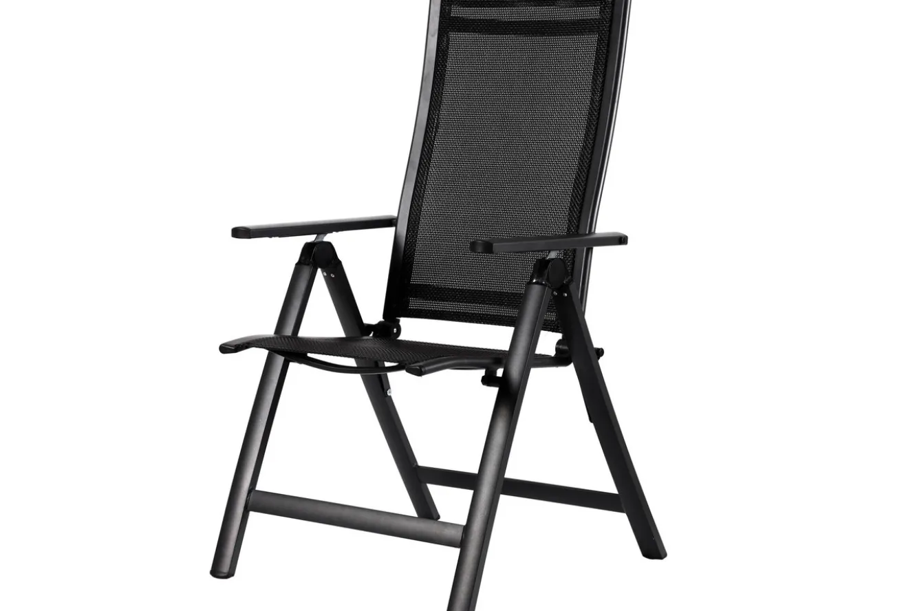 OUTFLEXX Garten-Essgruppe, 6 Personen, ausziehbarer Tisch 180–240 cm, Aluminium/Textilene