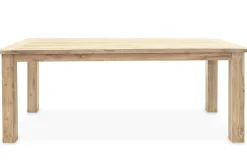 OUTFLEXX Garten-Essgruppe, Polyrattan/Teakholz, Tisch 200 x 100 cm, 6 Hochlehner- Diningsessel, inkl. Polster