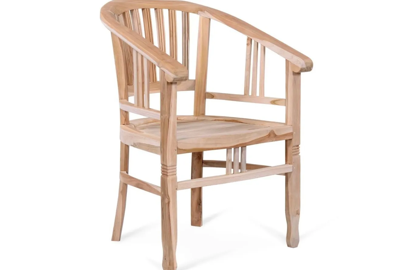 OUTFLEXX Garten-Essgruppe, Teakholz, Ausziehtisch 195/295 x 90 cm, 10 Armlehnensessel, inkl. Polster