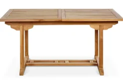 OUTFLEXX Garten-Essgruppe, Teakholz, Ausziehtisch 160/210x90cm, 8 Armlehnensessel, inkl. Polster