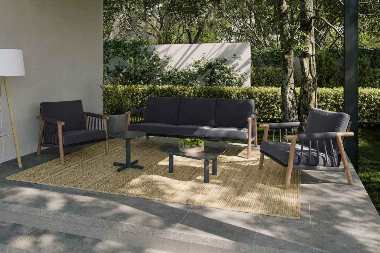 OUTFLEXX Gartenlounge, Aluminium, robust, pflegeleicht, korrosionsbeständig, witterungsbeständig, inklusive Kissen
