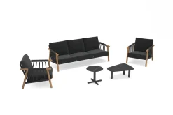 OUTFLEXX Gartenlounge, Aluminium, robust, pflegeleicht, korrosionsbeständig, witterungsbeständig, inklusive Kissen