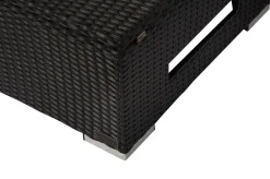 OUTFLEXX Gartenlounge, creme/weiß, schwarz, Polyrattan, 5 Personen, wasserfeste Kissenbox, inkl. Loungetisch