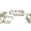 OUTFLEXX Gartenlounge für 7 Personen, desert-beige, Alu/Polyrattan, modular verstellbar, mit Kissenboxfunktion