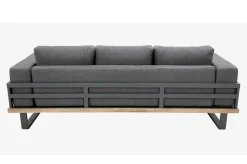 OUTFLEXX Gartenlounge für 3–4 Personen, Alu/Olefin/Akazie, gepolstert in grau, FSC®-zertifiziertes Produkt