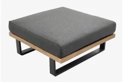 OUTFLEXX Gartenlounge für 3–4 Personen, Alu/Olefin/Akazie, gepolstert in grau, FSC®-zertifiziertes Produkt