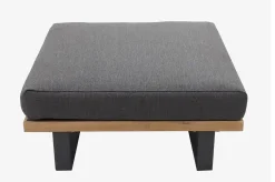OUTFLEXX Gartenlounge für 3–4 Personen, Alu/Olefin/Akazie, gepolstert in grau, FSC®-zertifiziertes Produkt