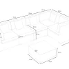 OUTFLEXX Gartenlounge, 5 Pers, braun marmoriert, Polyrattan, wasserfeste Kissenbox, inkl. Beistelltisch
