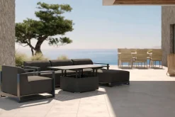 OUTFLEXX Gartenlounge, 5 Personen, höhenverstellbarer Tisch, Alu/Polyester