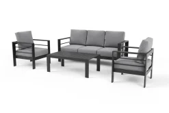 OUTFLEXX Gartenlounge, 5 Personen, inkl. Tisch und Kissen, Aluminium