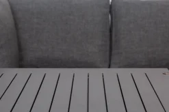 OUTFLEXX Gartenlounge Set, grau, Polyrattan, inkl. Loungetisch, für 5 Personen, wasserfeste Kissenbox
