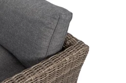 OUTFLEXX Gartenlounge Set, grau, Polyrattan, für 5 Personen, wasserfeste Kissenbox