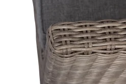 OUTFLEXX Gartenlounge Set, grau, Polyrattan, für 5 Personen, wasserfeste Kissenbox