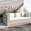 OUTFLEXX Gartensofa, 3-Sitzer, beige, Polyrattan, 209 x 84 cm, mit Kissenboxfunktion