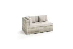 OUTFLEXX Gartensofa, 2-Sitzer, desert-beige, Polyrattan, 2 Personen, mit abnehmbarem Bezug, mit Kissenboxfunktion