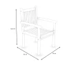 OUTFLEXX Gartenstuhl, natur, Akazie, 59 x 62 x 92,5 cm, mit Armlehnen, FSC®-zertifiziertes Produkt
