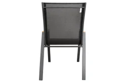 OUTFLEXX Glasgow Garten-Essgruppe für 4 Personen, anthrazit matt/natur, Alu/Edelstahl, stapelbar, pulverbeschichtet, hohe Belastbarkeit