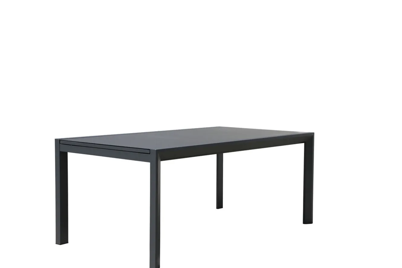OUTFLEXX Grawford Gartentisch, ausziehbar 180-270cm, Glaskeramik anthrazit, Aluminium