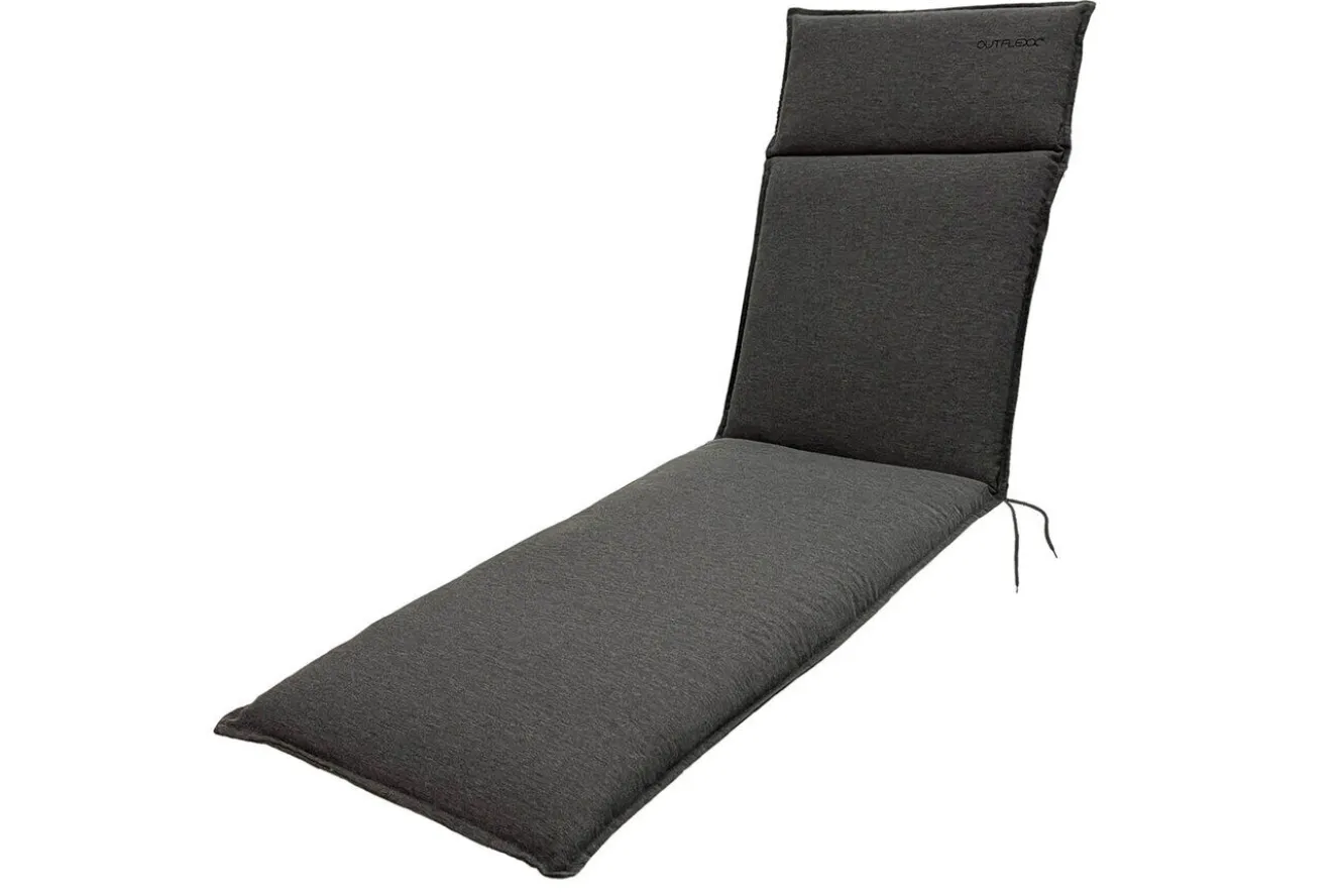 OUTFLEXX Green Auflage für Relaxliege, anthrazit, recyceltes Polyester, 170 x 48 x 6 cm, strapazierfähig, witterungsbeständig