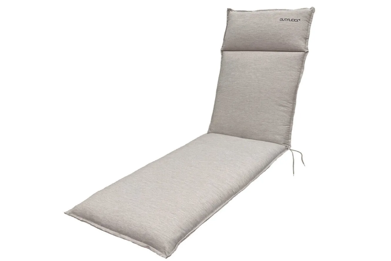 OUTFLEXX Green Auflage für Relaxliegen, nature, recyceltes Polyester, 170 x 48 x 6 cm, strapazierfähig, witterungsbeständig
