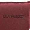OUTFLEXX Green Auflage für Relaxliegen, bordeaux, recyceltes Polyester, 170 x 48 x 6 cm, strapazierfähig, witterungsbeständig