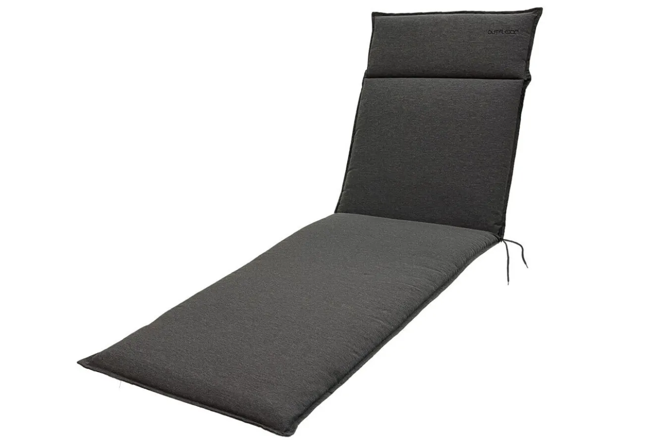 OUTFLEXX Green Auflage für Rollliegen, anthrazit, recyceltes Polyester, 195 x 60 x 6 cm, strapazierfähig, witterungsbeständig