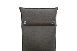 OUTFLEXX Green 6er-Set Sitzkissen für Hochlehner, anthrazit, recyceltes Polyester, hautsympathisch, mit Rückengurt und Bindekordeln