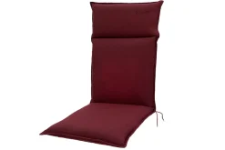 OUTFLEXX Green 6er-Set Sitzkissen für Hochlehner, bordeaux, recyceltes Polyester, hautsympathisch, mit Rückengurt und Bindekordeln