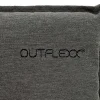OUTFLEXX Green 6er-Set Sitzkissen für Niederlehner, anthrazit, recyceltes Polyester, hautsympathisch, mit Rückengurt und Bindekordeln