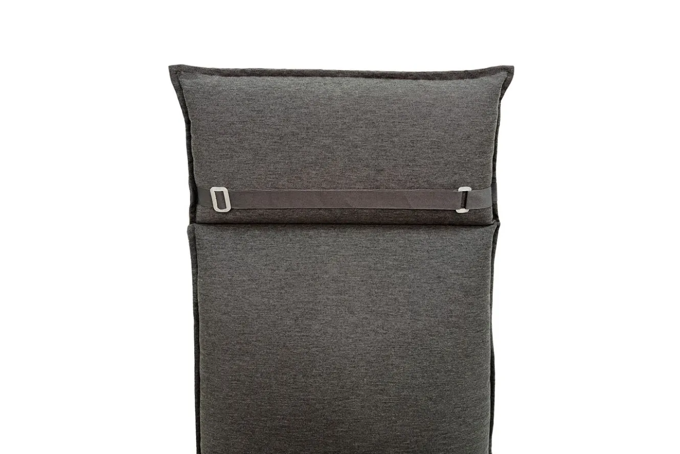 OUTFLEXX Green 6er-Set Sitzkissen für Niederlehner, anthrazit, recyceltes Polyester, hautsympathisch, mit Rückengurt und Bindekordeln