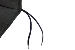 OUTFLEXX Green 6er-Set Sitzkissen für Niederlehner, anthrazit, recyceltes Polyester, hautsympathisch, mit Rückengurt und Bindekordeln