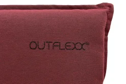 OUTFLEXX Green 6er-Set Sitzkissen für Niederlehner, bordeaux, recyceltes Polyester, hautsympathisch, mit Rückengurt und Bindekordeln