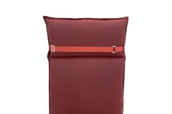 OUTFLEXX Green Sitzkissen für Niederlehner, bordeaux, recyceltes Polyester, 100 x 48 x 6 cm, strapazierfähig, witterungsbeständig