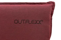 OUTFLEXX Green Sitzkissen für Niederlehner, bordeaux, recyceltes Polyester, 100 x 48 x 6 cm, strapazierfähig, witterungsbeständig