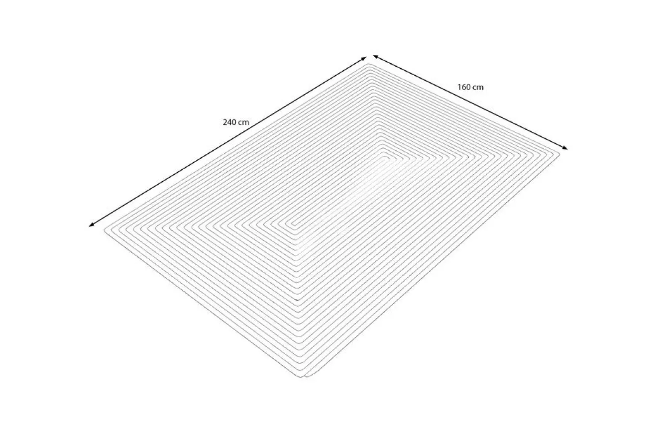 OUTFLEXX Harmony Outdoor Teppich, Aluminium-White, recyceltes PET-Garn, 160 x 240 cm, für Innen- und Außenbereiche geeignet