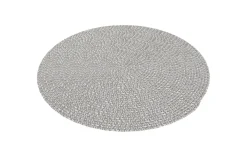 OUTFLEXX Harmony Outdoor Teppich, Aluminium-White, recyceltes PET-Garn, Ø 200 cm, für Innen- und Außenbereich geeignet