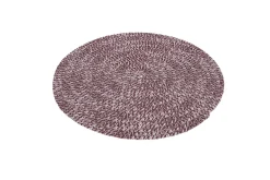 OUTFLEXX Harmony Outdoor Teppich, Andorra White, recyceltes PET-Garn, Ø 120 cm, für Innen- und Außenbereiche geeignet