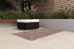 OUTFLEXX Harmony Outdoor Teppich, Andorra-White, recyceltes PET-Garn, ca. 90 x 160 cm, für Innen- und Außenbereiche geeignet
