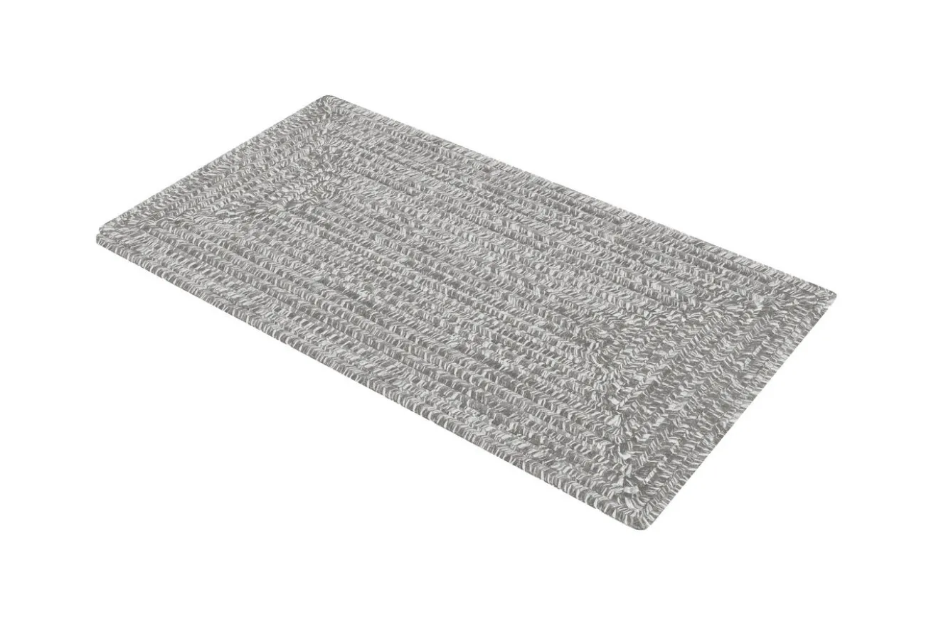 OUTFLEXX Harmony Outdoor Teppich, Aluminium-White, recyceltes PET-Garn, 90 x 160 cm, für Innen- und Außenbereich